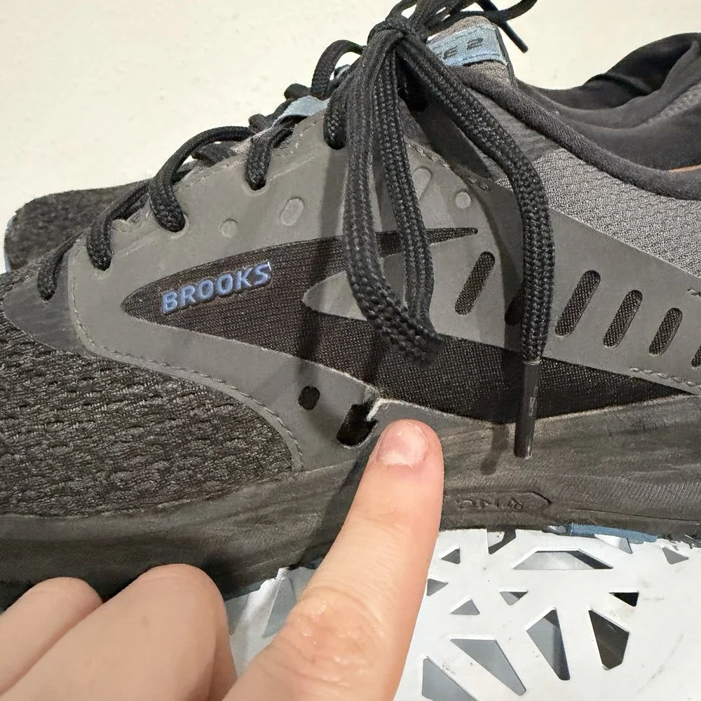 Brooks Range 2 Mens Size 10 Grey Blue Athletic Running Walking Shoes Sneakers